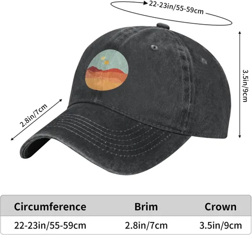 Vista 3 de AbLaTeTwo-Suns Trucker Hat, Washed Cotton Baseball Cap Black Dad Hat for Men Women