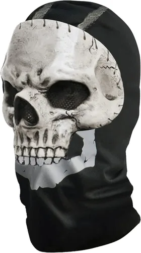 Vista 3 de Máscara de fantasma MW2 Cosplay disfraz de calavera completa máscara de cara completa
