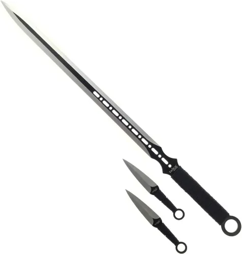 Vista 6 de Juego de machete con cuchillos de lanzamiento. para camping, deportes al aire libre y colecciones