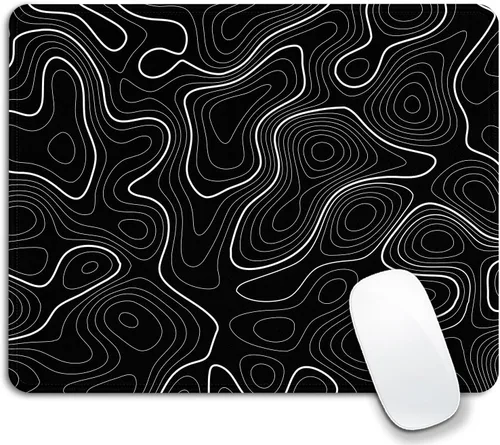 Vista 23 de Alfombrilla de mouse grande 3D abstracta de 12 x 10 pulgadas, antideslizante, lavable, para oficina, computadora, laptop, mouse pad con bordes Arte
