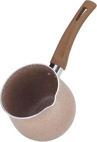 Vista 3 de Sartén pequeña con tapa, olla antiadherente de 1.5 cuartos de galón, calentador de mantequilla de un solo mango y olla de café, compatible