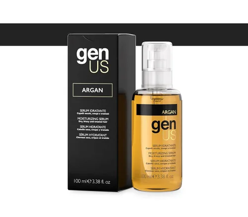 Vista 6 de Genus Champú hidratante de argán para el cabello, enriquecido con aceite de argán y linaza para cabello seco, encrespado, tratado, hidratante