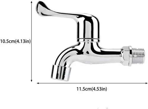 Vista 5 de Accesorios de cocina y baño Montaje en grifo de agua Lavandería Baño Cocina y bañera Grifo de bañera Jardín al aire libre Solo grifo de agua fría