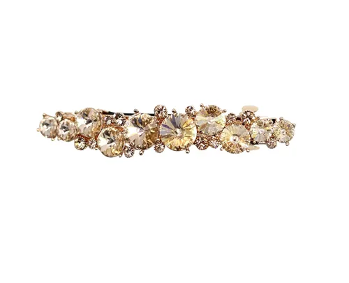 Vista 18 de Faship AB Premium Rhinestone Crystal Floral Pequeño Pasador De Pelo Clip
