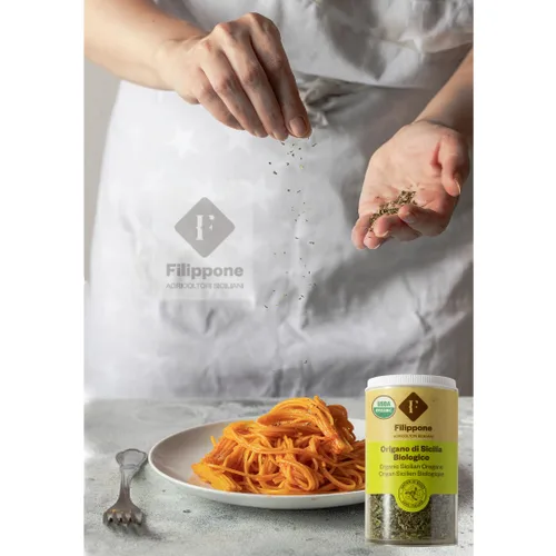 Vista 2 de FILIPPONE Filippone Condimento orgánico de orégano triturado, 0.70 onzas (0.70 onzas), coctelera de orégano seco italiano, orégano siciliano