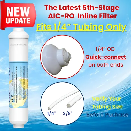 Vista 2 de ERO - Juego de 5 filtros de ósmosis inversa anual, filtro de agua de ósmosis inversa de 5 etapas, kit de sistema de filtración de agua RO debajo