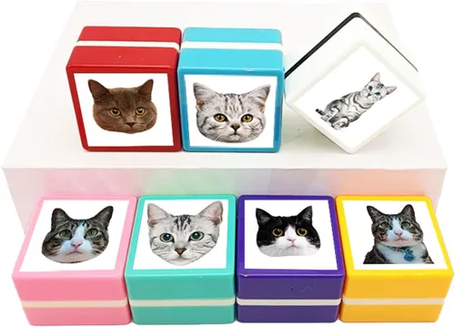 Vista 3 de Sello personalizado para retrato de mascota, sello de cara de mascota personalizado, sello de tinta personalizado, Ta personalizado, sello