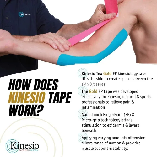 Vista 2 de Vendaje de apoyo para articulaciones de Kinesio Tex Gold., GKT15034, Beige, 1, 1