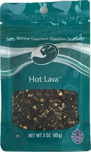 Vista 5 de Salty Wahine Gourmet Hawaiian Sea Salts, Lava negra, 4 onzas