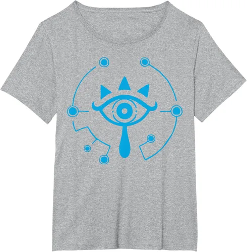 Vista 20 de Zelda Breath of The Wild Sheikah Eye Logo Camiseta Negro