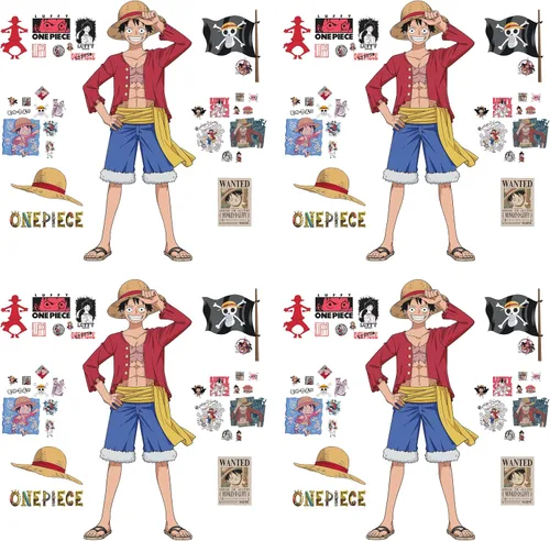 Vista 9 de RoomMates RMK5439GM Calcomanía de Pared One Piece Luffy, Rojo