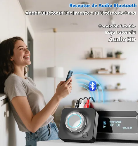 Vista 2 de KAIY Receptor Bluetooth para el hogar estéreo Bluetooth a RCA adaptador