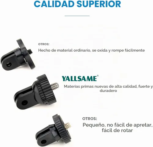 Vista 5 de Paquete de 3 adaptadores de trípode de cámara de 1/4 a 20