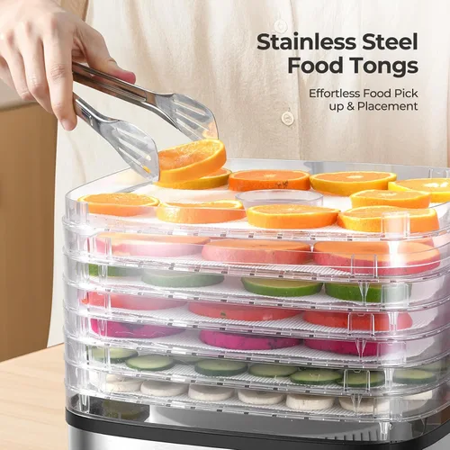 Vista 5 de OSTBA Food Dehydrator, 8 BPA-Free Trays, Adjustable Temp to 158°F, 240W