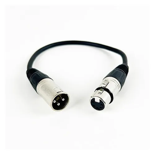 Vista 3 de 5Pin XLR Female/Male to 3Pin XLR Male/Female Audio Cable for Microphone Stage Light Turnaround,XLR3 to XLR5 Adapter Cable(5Pin F-3Pin M-Black,0.3m)