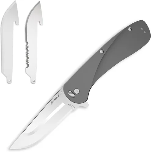 Vista 10 de OUTDOOR EDGE RAZOR VX1 - Cuchillo de bolsillo plegable EDC asistido con hoja reemplazable Hoja de acero inoxidable de 3 pulgadas, mango de Negro