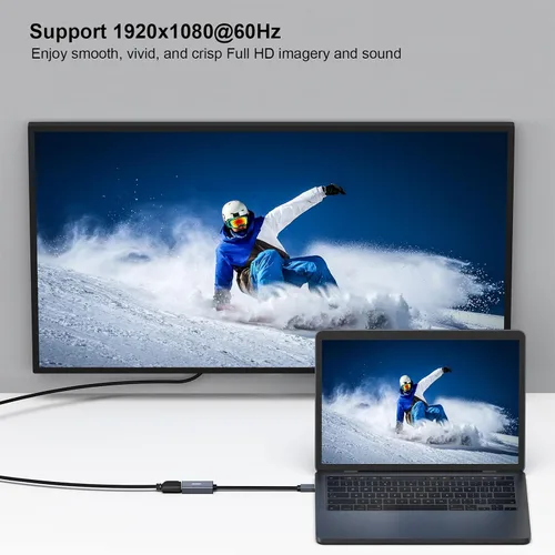 Vista 6 de BENFEI Adaptador Mini DisplayPort a HDMI 4K, Thunderbolt 2 a HDMI, compatible con MacBook Air/Pro, Microsoft Surface Pro/Dock, Monitor, Proyector