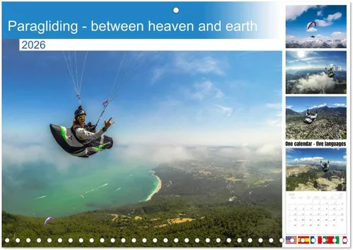 Vista 10 de Parapente - entre el cielo y la tierra (calendario mensual de pared 2025 11.7 x 16.5 pulgadas (abierto), calendario de 14 meses CALVENDO