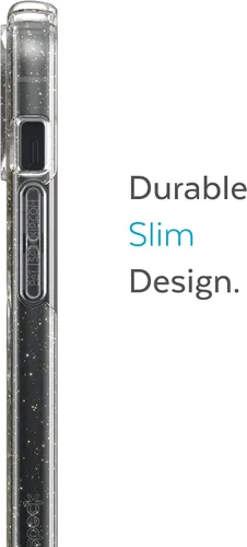 Vista 4 de Speck Funda transparente para iPhone 14 Plus, protección contra caídas, resistente a los arañazos, diseñada para MagSafe Slim iPhone 14 Plus de 6.7