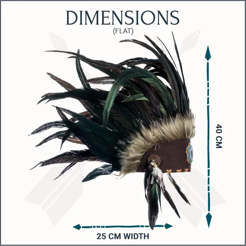 Vista 17 de Novum Crafts Tocado de plumas Inspirado en indios nativos americanos Elige