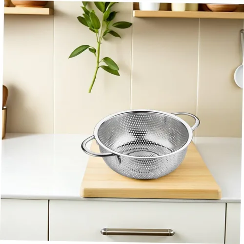 Vista 6 de BESTonZON Colador de fideos Colador de metal Colador de malla Colador de malla Colador de cocina Colador de alimentos Freidora Cesta de servir