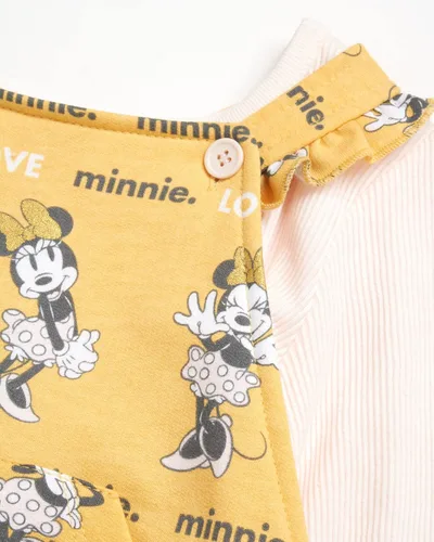 Vista 3 de Disney Minnie Mouse - Conjunto de 2 piezas para bebé, mameluco de forro polar de manga larga (recién nacidobebé)