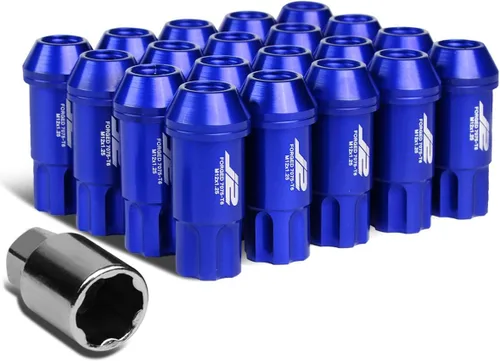 Vista 9 de J2 Engineering - 20 tuercas de aluminio M12 x 1.25 7075-T6 de 1.969 in con llave de enchufe (negro)