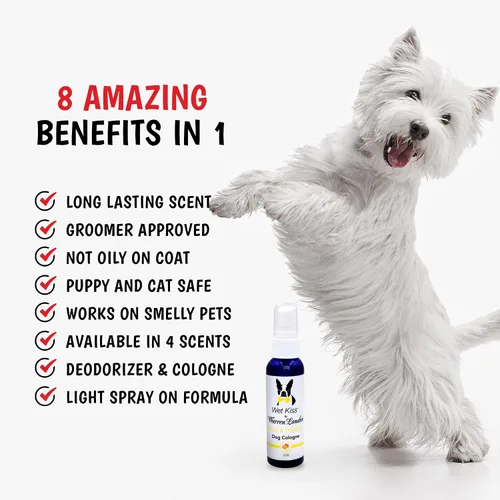 Vista 4 de Warren London Wet Kiss - Aerosol de colonia para perros, leche y miel, eliminador de olores de 2 onzas y ambientador para perros y gatos