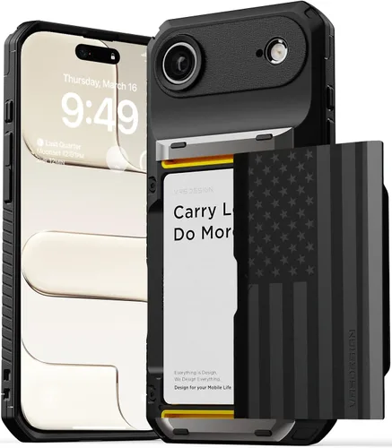 Vista 52 de VRS DESIGN Damda Glide Pro - Funda para iPhone 12 Pro Max, con [4 tarjetas] Premium Robusta [Semiautomática] Funda para tarjeta de crédito