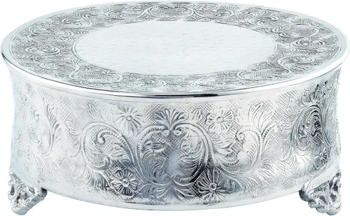 Vista 9 de Elegance Soporte redondo para tartas de boda, 14 pulgadas, dorado