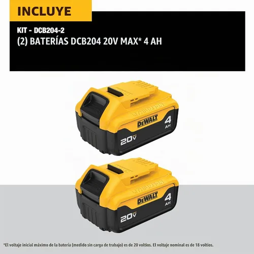 Vista 3 de DeWalt DCB204- 2 20 V max Premium XR Li-Ion, 2