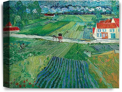 Vista 66 de IPIC - Campo de trigo con cuervos, reproducción artística de Vincent Van Gogh. Lienzo de giclée para decoración del hogar 10#F (20 x 16)