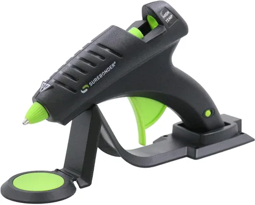 Vista 3 de Pistola de pegamento caliente sin cable Surebonder, alta temperatura, tamaño completo, 60W, 50% más potencia y barras de pegamento caliente Adtech
