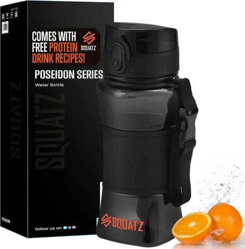 Vista 11 de SQUATZ Poseidon Series - Botella de agua deportiva de 78 onzas – Botella de agua deportiva de gran volumen de boca ancha para gimnasio, con hebilla
