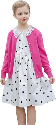Vista 20 de SMILING PINKER cardigan de cuello redondo para niñas Negro