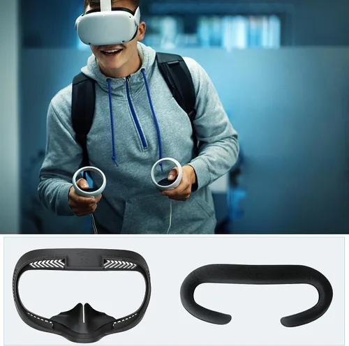 Vista 7 de Compatible with Oculus Quest 2 Face Bracket Replacement,VR Breathable Foam Face Pad Protective for Meta Quest 2,Comfortable Face Cover Cushion VR