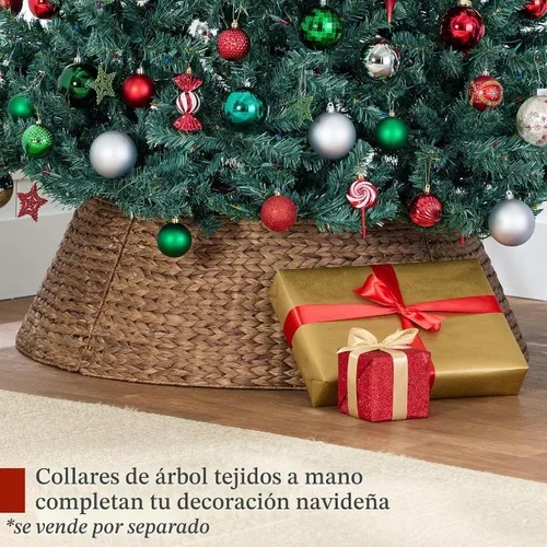 Vista 7 de Best Choice Products Árbol de Navidad de abeto azul preiluminado, decoración artificial con bisagras completas, 100 luces incandescentes blancas