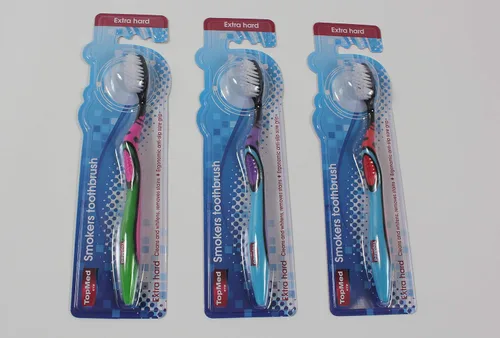 Vista 3 de Top Med ETS - Cepillo de dientes para fumadores extra duro (el color puede variar)