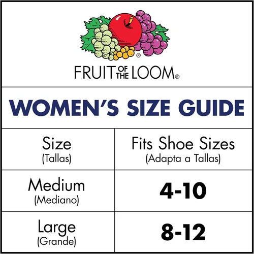 Vista 4 de Fruit Of The Loom Paquete de 10 calcetines acolchados para mujer