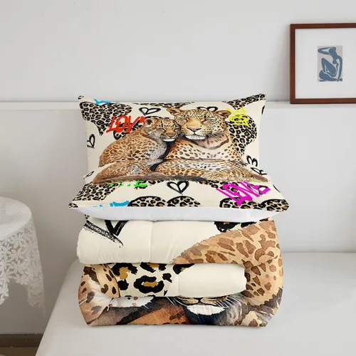 Vista 59 de Juego de ropa de cama Happy Camping de Homewish, tamaño individual, con diseño de osos cazadores y pinos, para niños, hombres, adultos, decoración
