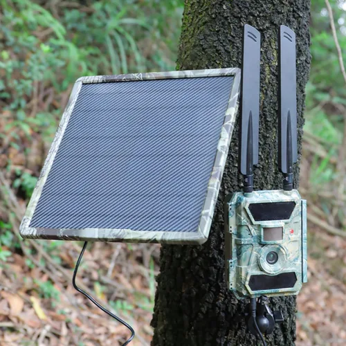 Vista 7 de Impermeable colorido 25000mAh gran capacidad Solar Power Pack 20W Tipo-C carga rápida panel solar para la cámara de seguridad del sendero salvaje