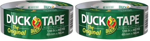 Vista 10 de La cinta adhesiva Duck Brand original, 1 paquete de 1.88 pulgadas x 60 yardas, plateada (394475)