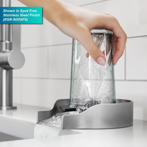 Vista 2 de KRAUS CleanMate Enjuagadora de Vasos para Lavabo de Cocina en Acabado de Color Negro Mate, KGR-500MB