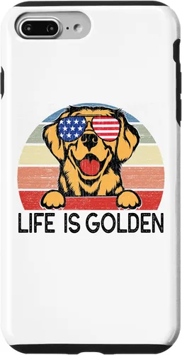 Vista 12 de Carcasa dorada para iPhone 12 mini Golden Retriever Dogs Life is Golden