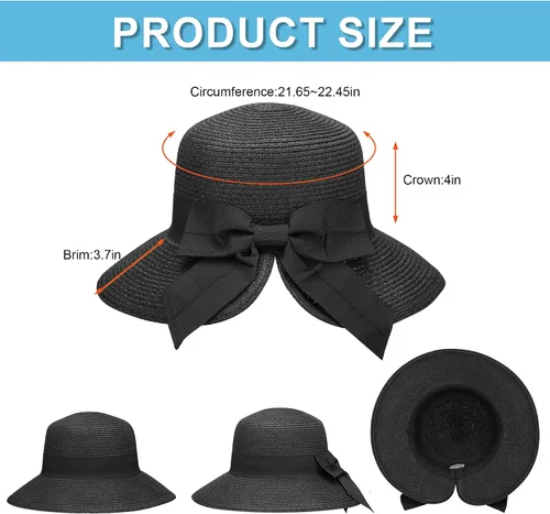 Vista 3 de Verabella - Sombreros de sol para mujer ligeros, plegables y fáciles de empacar para playa, FPU 50+