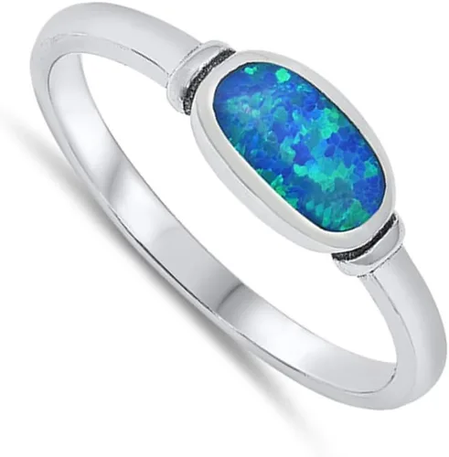 Vista 2 de ELIGE SU COLOR. Anillo de plata ovalado