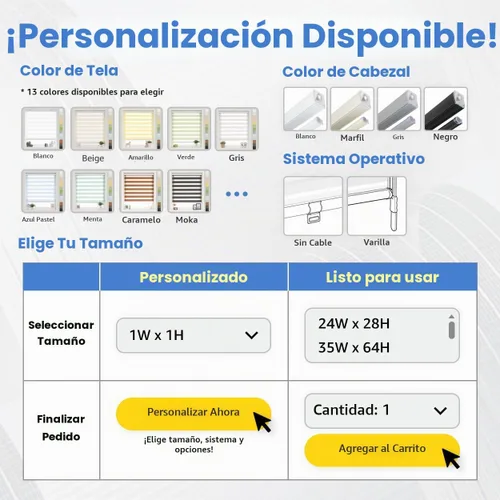 Vista 2 de Foiresoft - Persianas inalámbricas de cebra, tamaño personalizado, para día y noche, doble capa [básico inalámbrico, blanco]