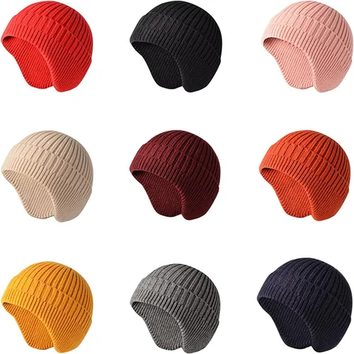 Vista 2 de Gorro de invierno para mujer, de piel sintética, suave, cómodo, cálido, con orejeras, con borde