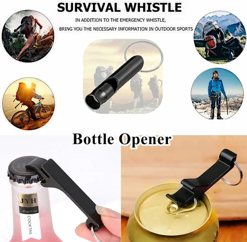 Vista 5 de BATUMEYE Juego de llaveros para mujer con alarma, tarjetero, botella de viaje, accesorios para llavero