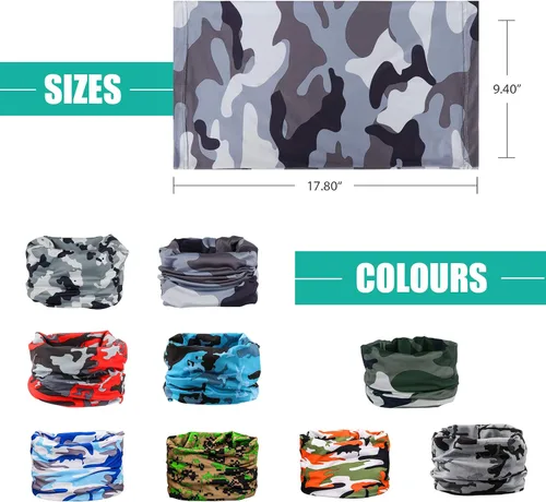 Vista 2 de Sun UV Protection Face Mask Cooling Neck Gaiter Balaclava Bandana Scarf